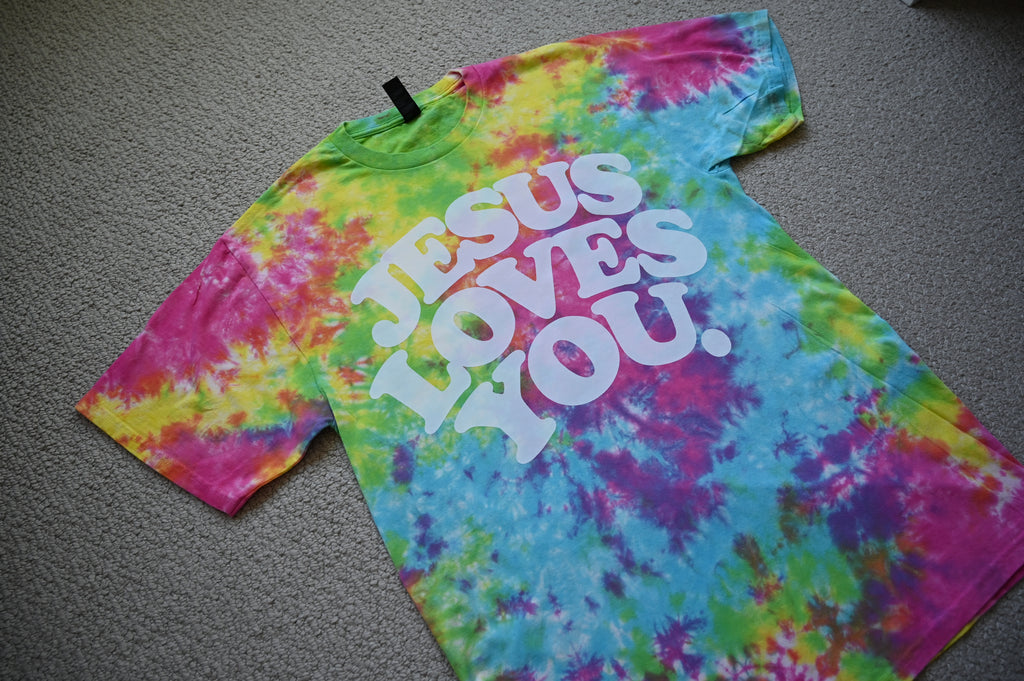 Tie Dye Jesus Loves You