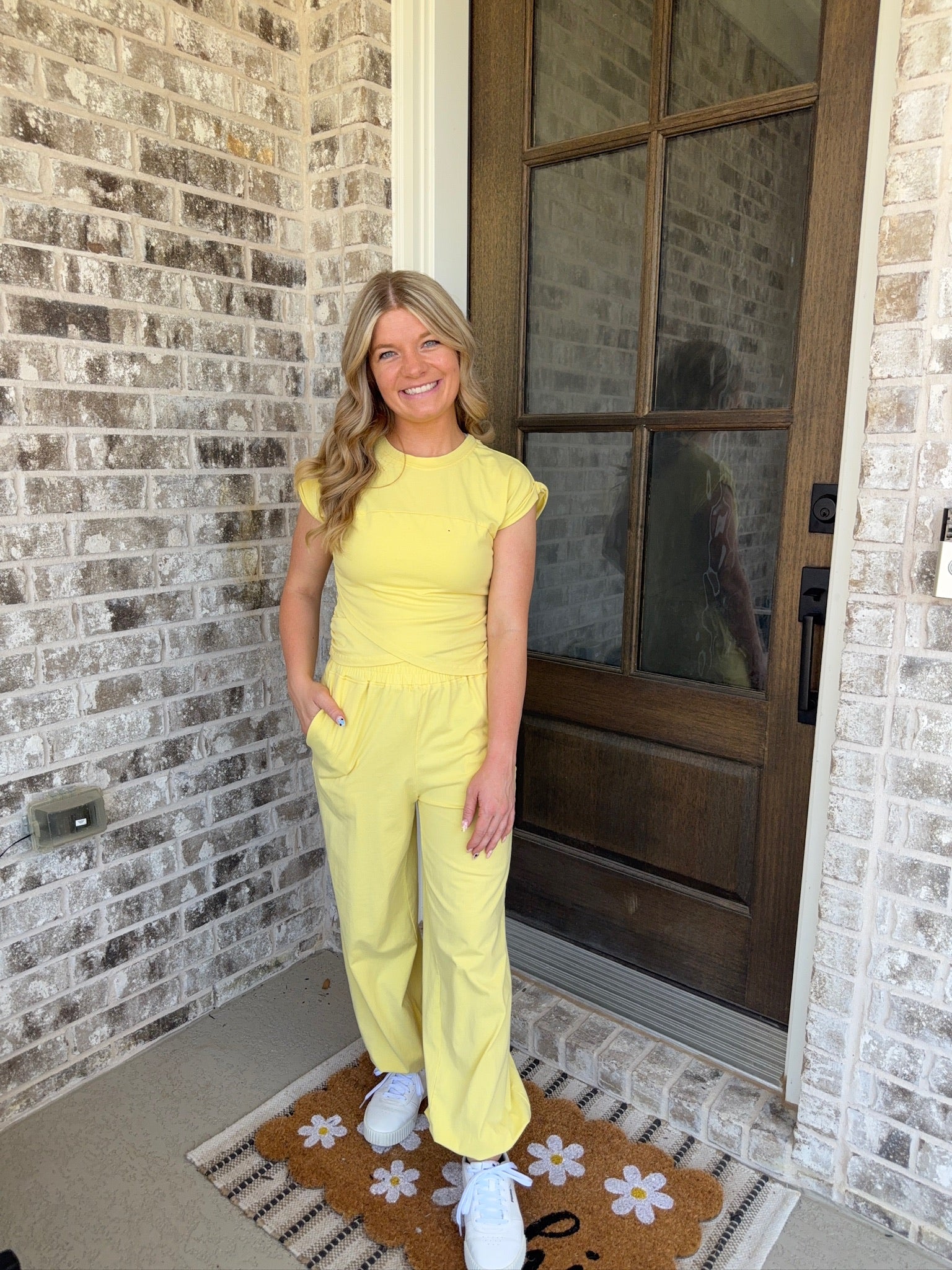 Cropped Tank Top and Jogger Pants Set