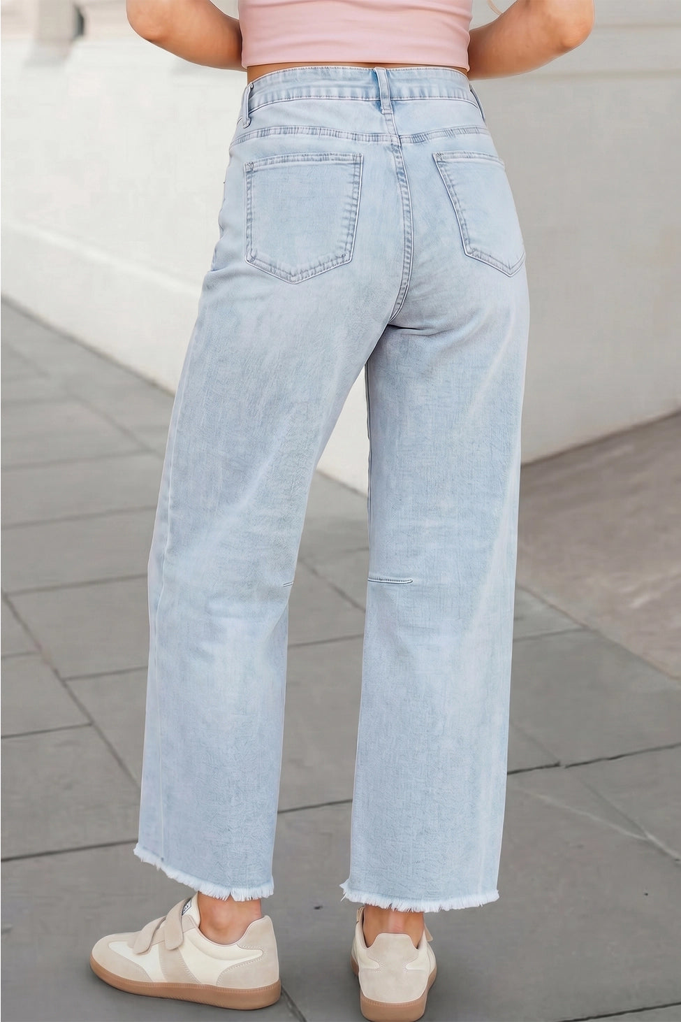 PRE-ORDER Game Day Sequin Patched Rugby Raw Hem Jeans