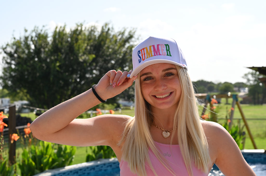Summer Embroidered Rope Trucker Hat