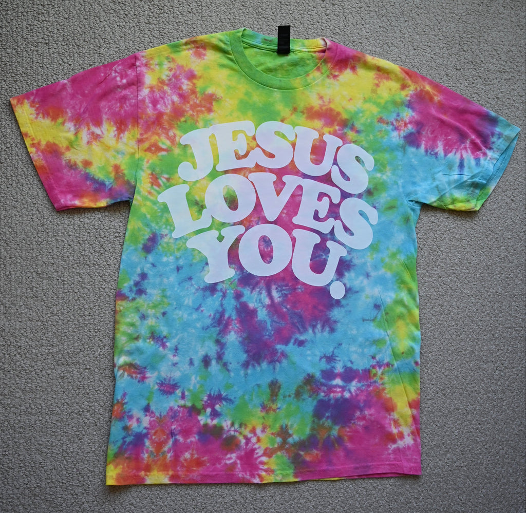 Tie Dye Jesus Loves You