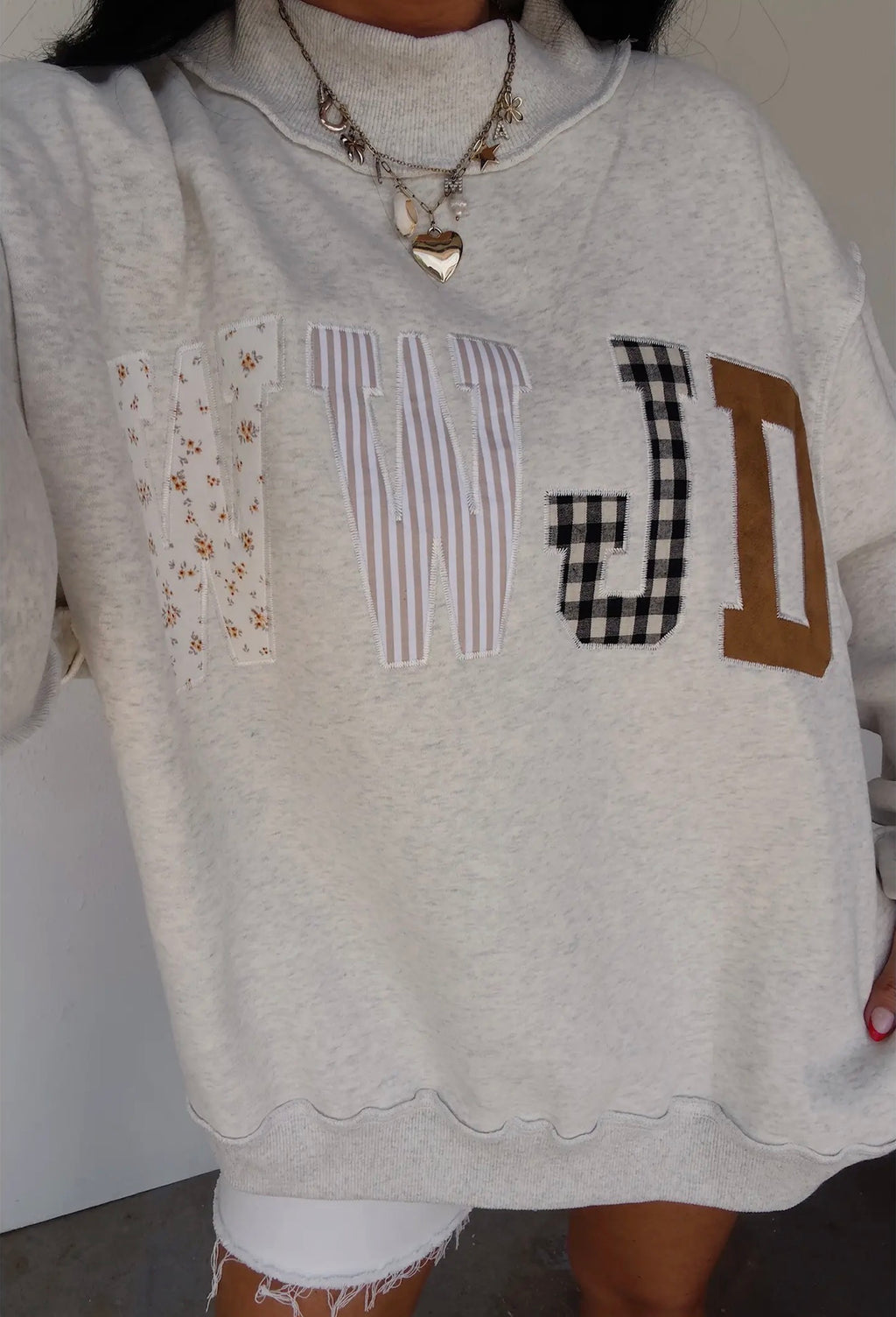 PREORDER WWJD Patch Embroidered Mockneck