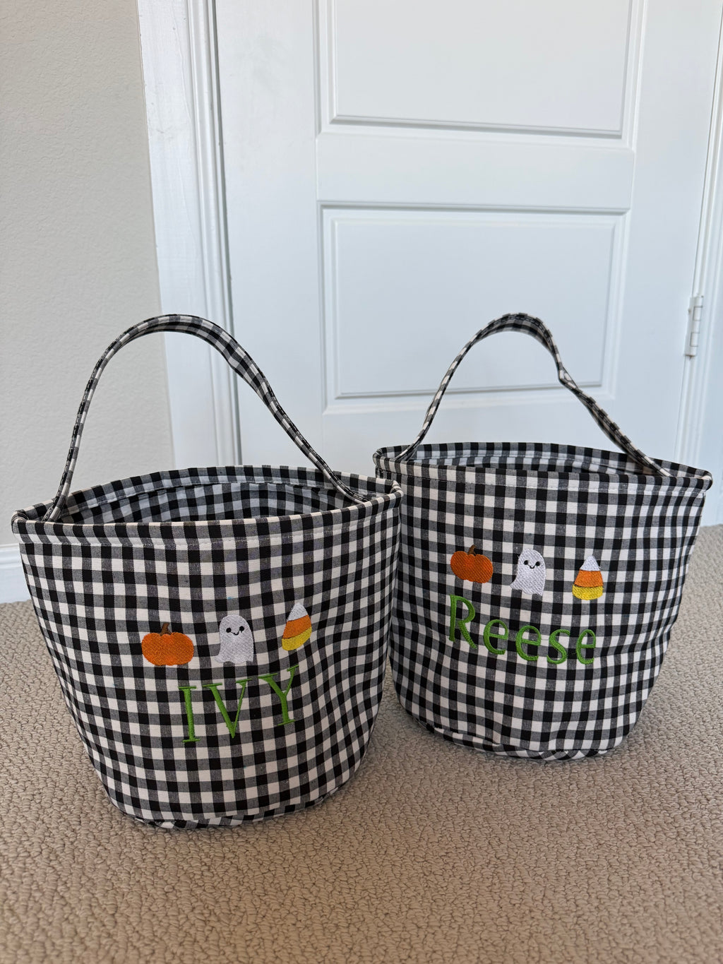 Embroidered Halloween Basket