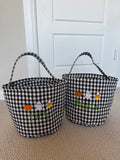 Embroidered Halloween Basket