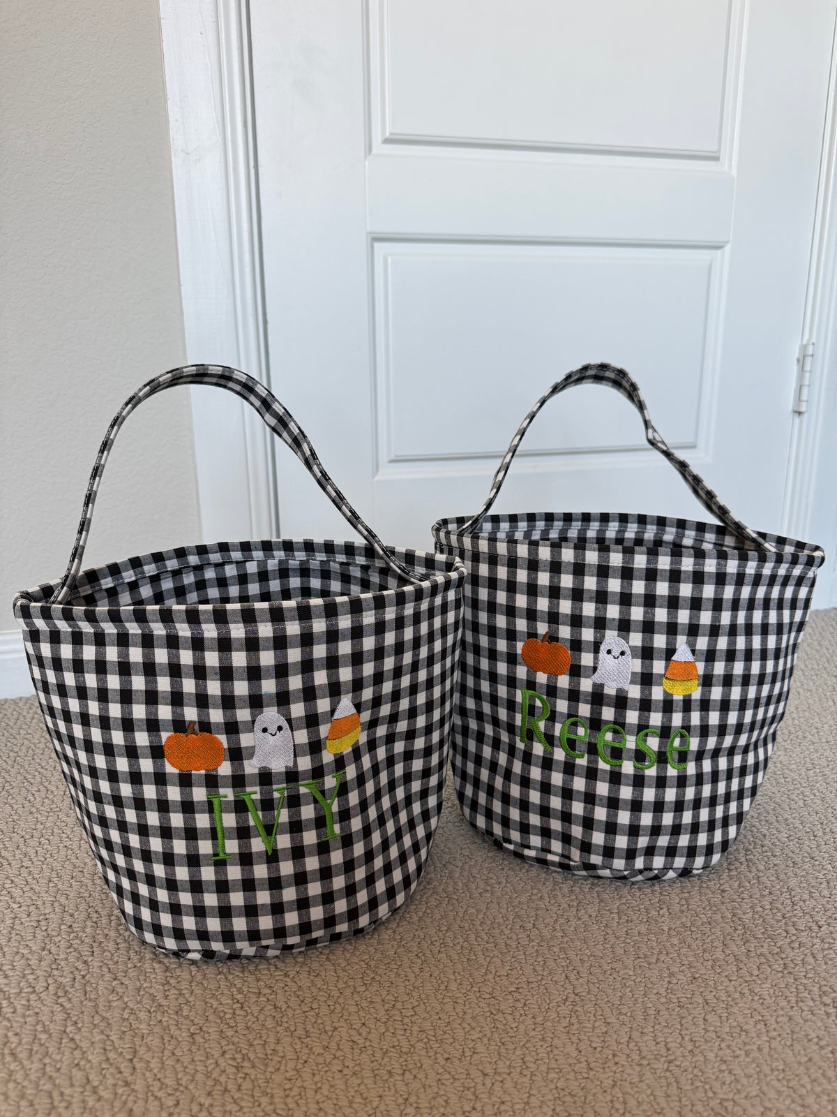 Embroidered Halloween Basket