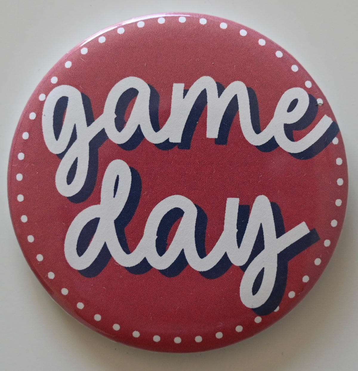 Game Day Polka Dot Outline Button