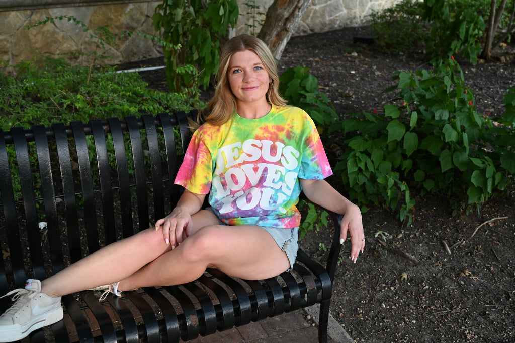 Tie Dye Jesus Loves You