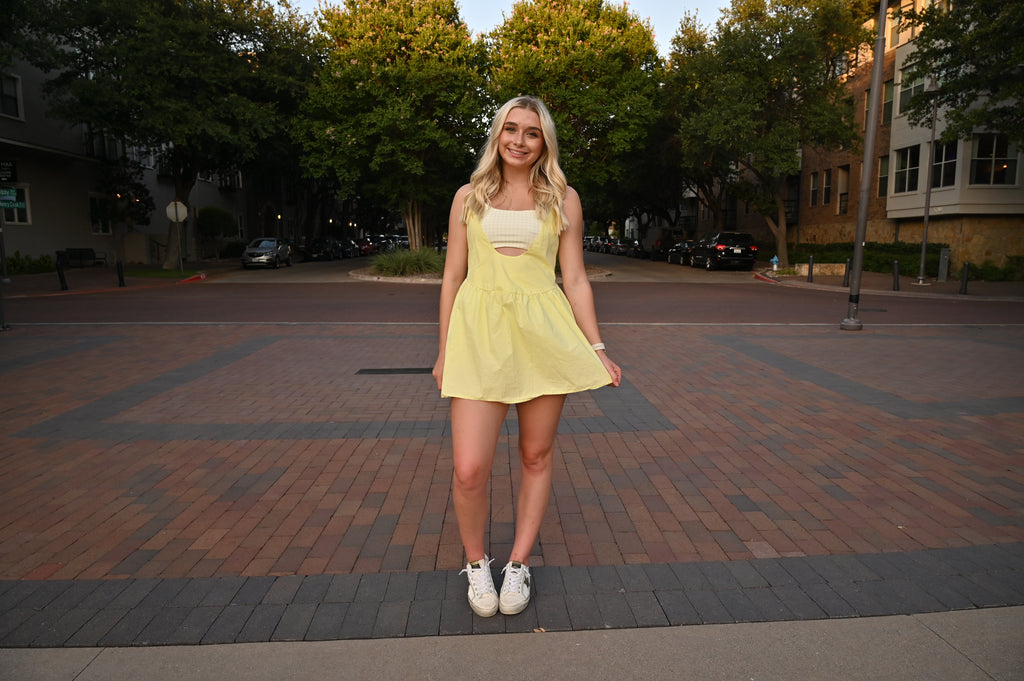 Two Piece Gingham Patchwork Mini Dress