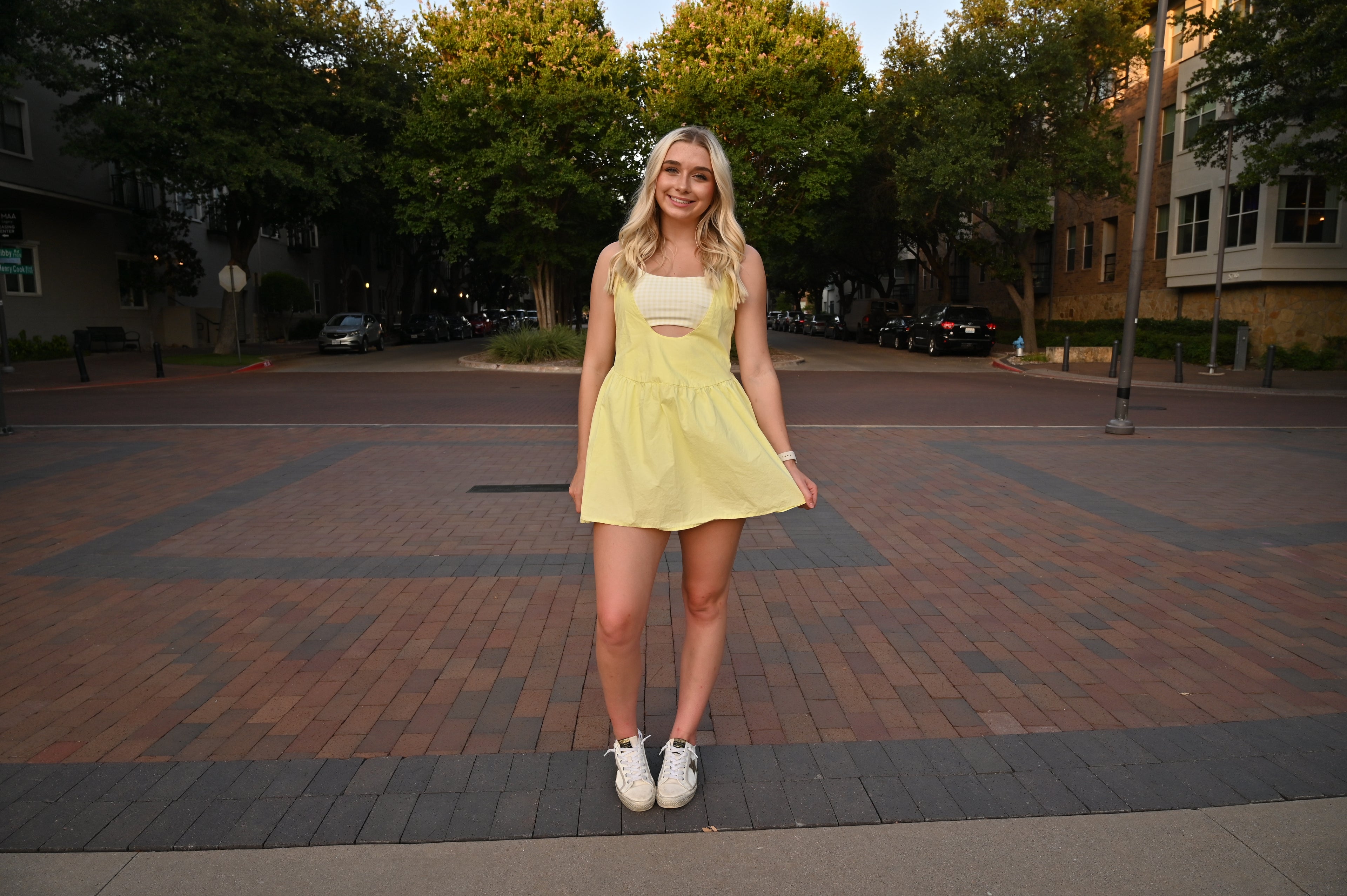Two Piece Gingham Patchwork Mini Dress