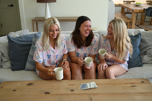 Blush & Blue Bow Pajamas