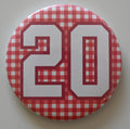 Gingham Number Button