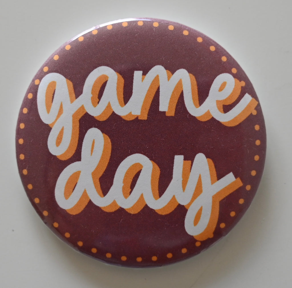 Game Day Polka Dot Outline Button
