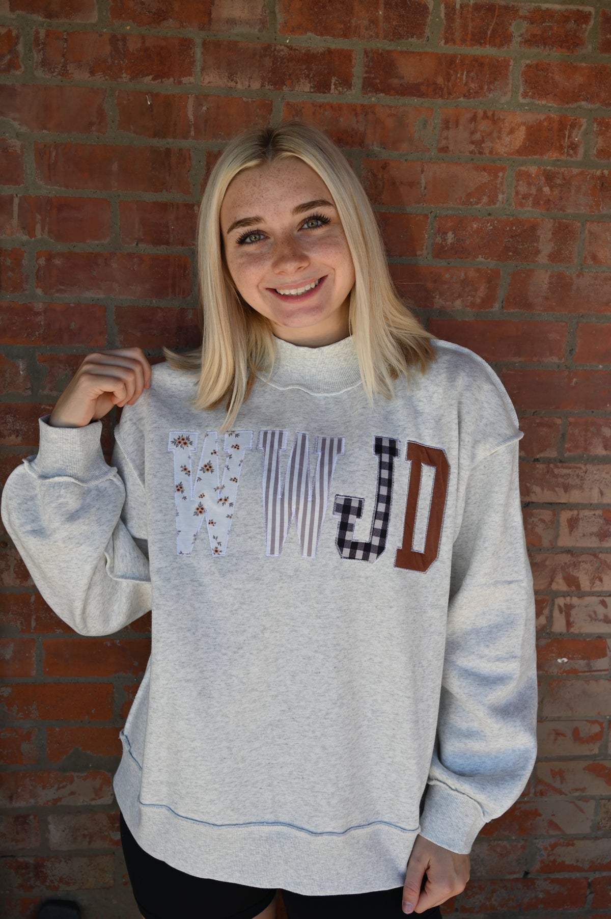 PREORDER WWJD Patch Embroidered Mockneck