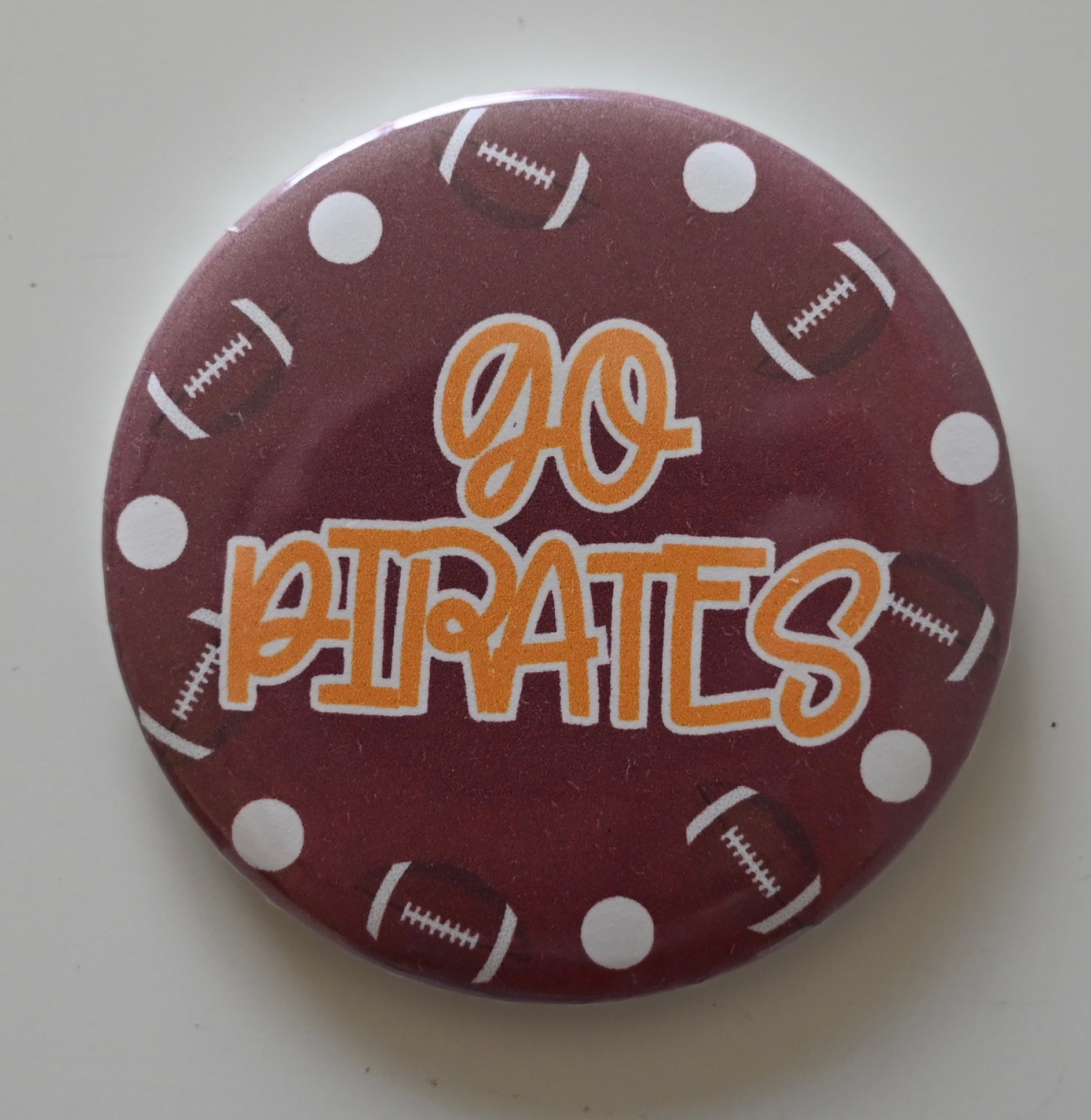 Go Mascot Football/Dots Outline Button