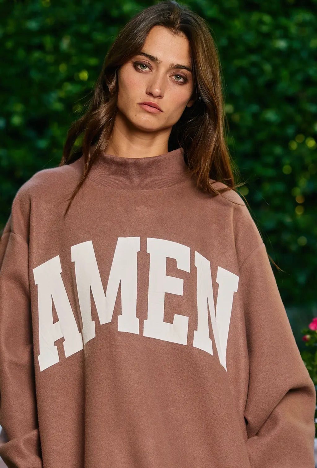 PREORDER WWJD/AMEN Reversible Mock Neck Sweatshirt