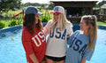 USA Loose Ribbed T-Shirt