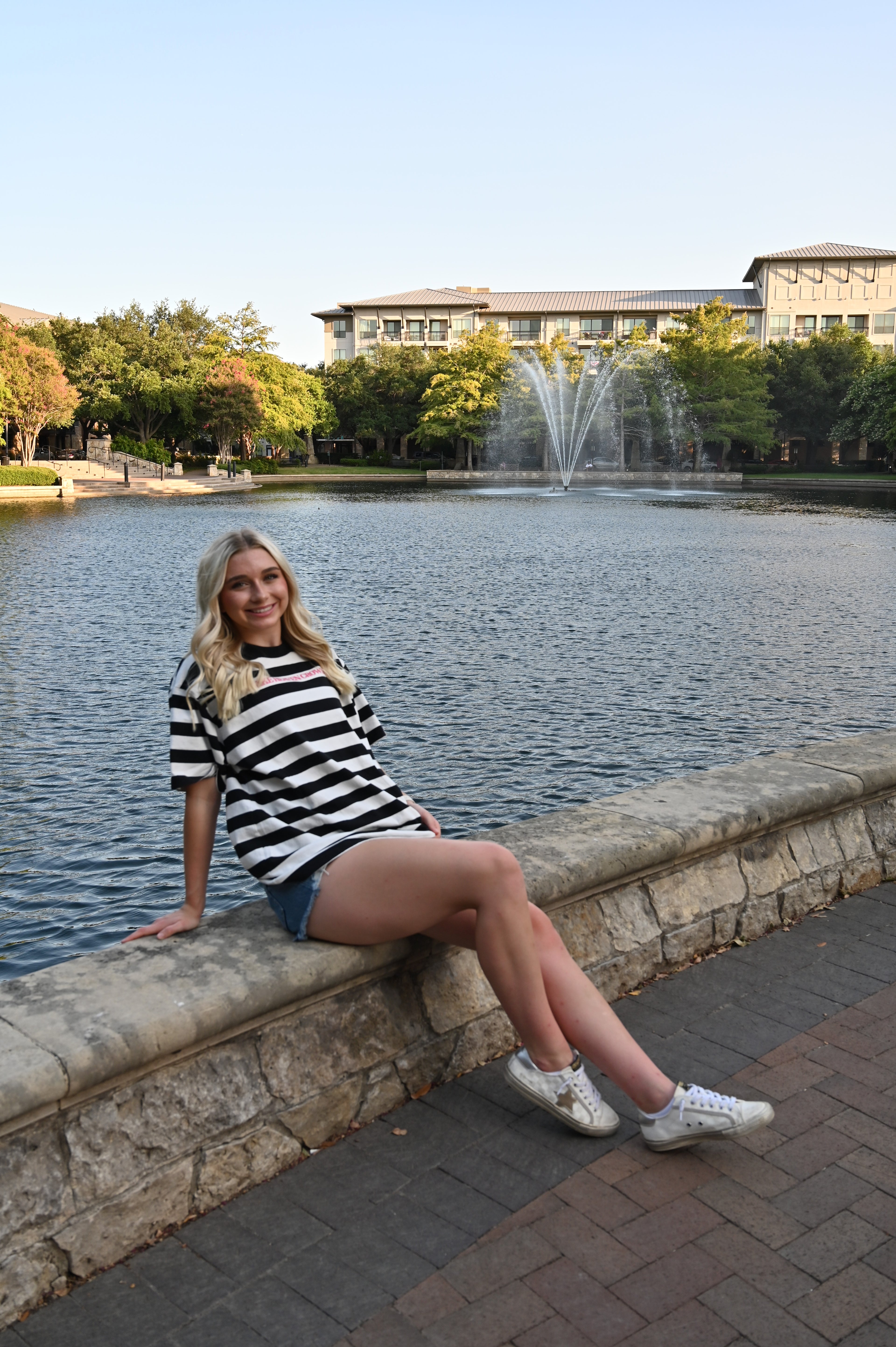 Make Heaven Crowded Striped Oversized T-Shirt