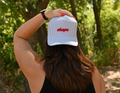 Navy Striped Trucker Hat - Red Chaps