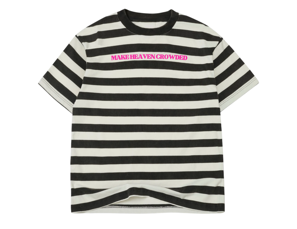 Make Heaven Crowded Striped Oversized T-Shirt