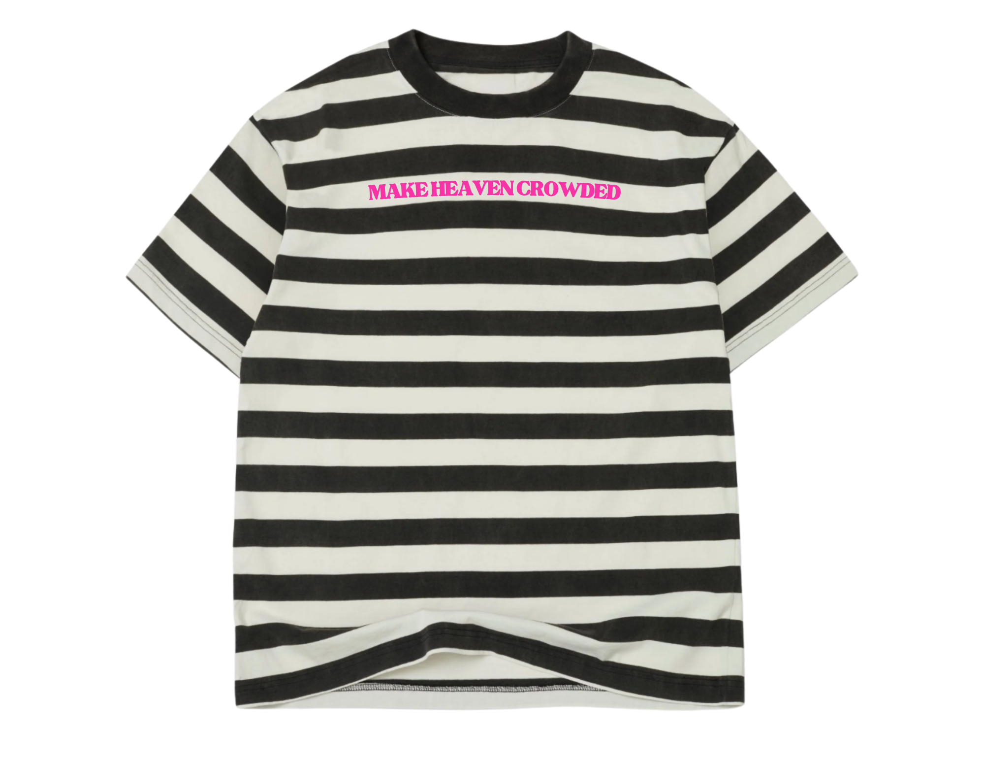 Make Heaven Crowded Striped Oversized T-Shirt
