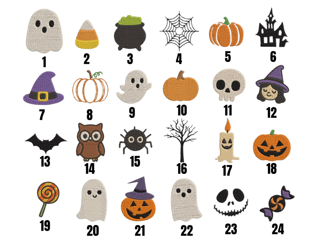 Embroidered Halloween Basket