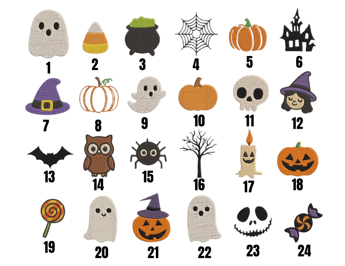 Embroidered Halloween Basket