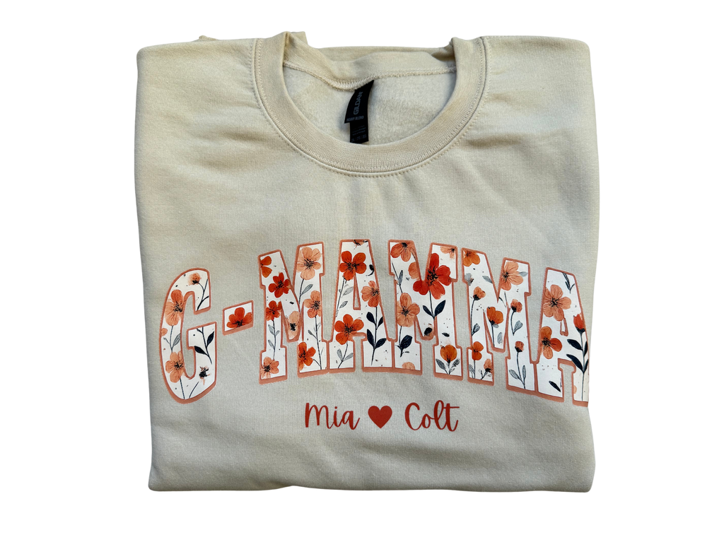 Personalized Floral Name Crewneck