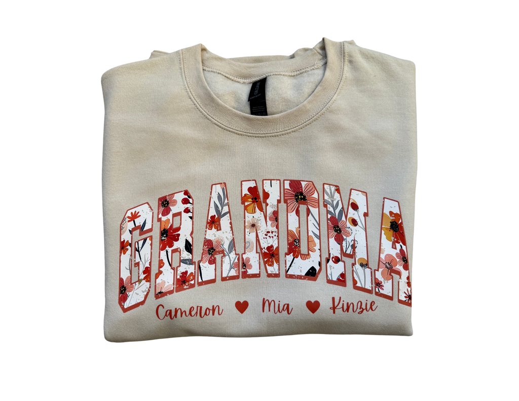 Personalized Floral Name Crewneck