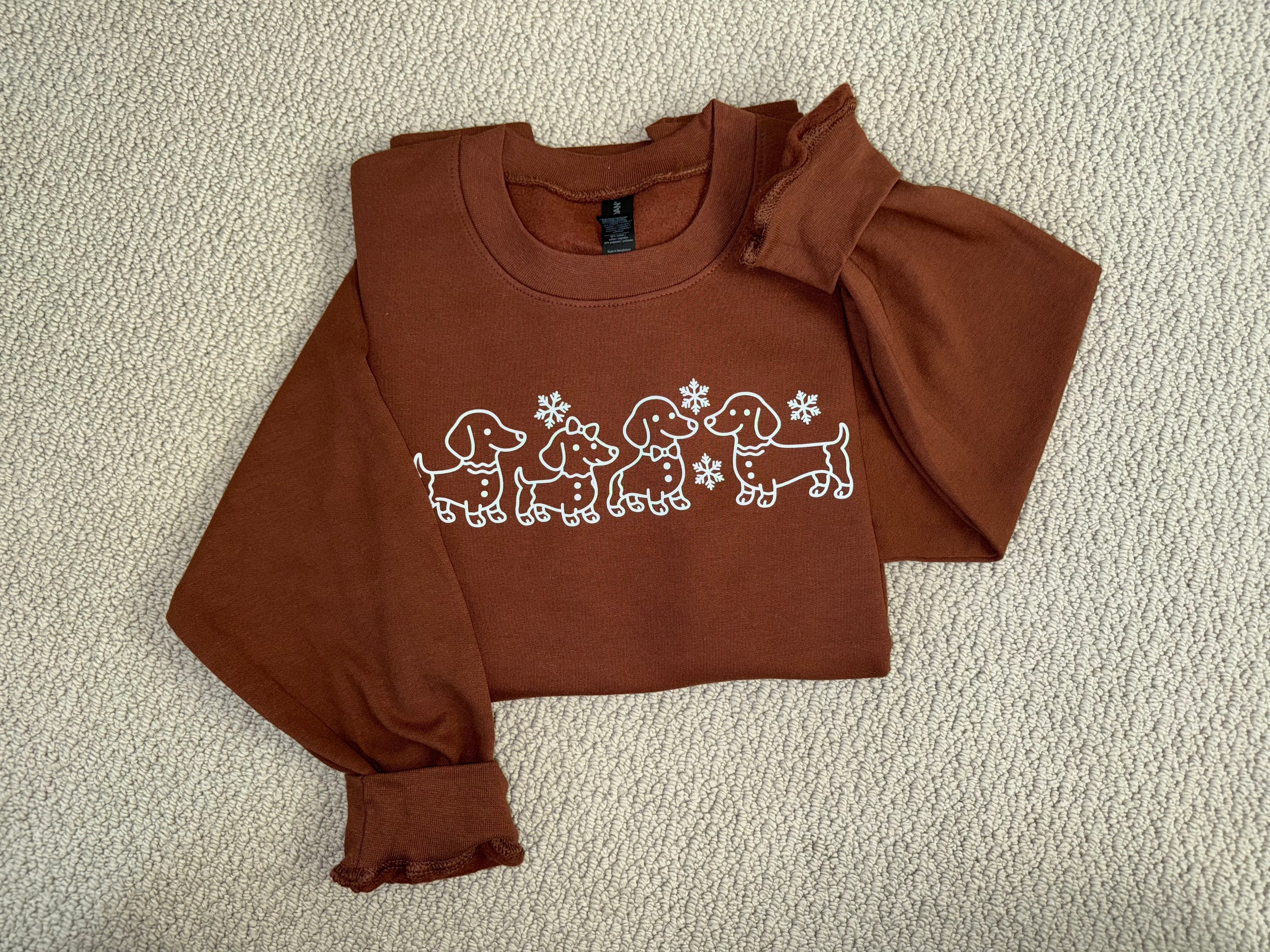 Weenie Dog Christmas Sweatshirt