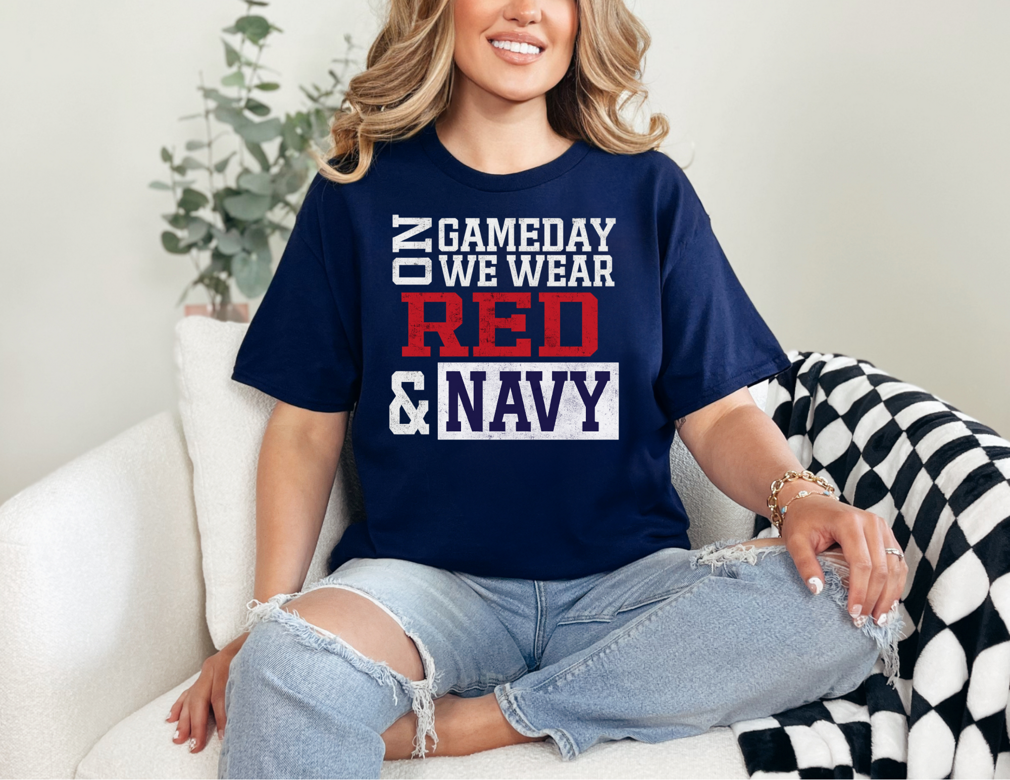 On Gameday We Wear Red & Navy